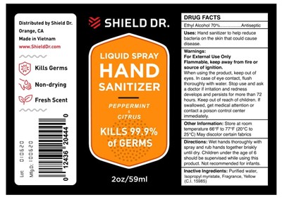 Shield Dr Hand Sanitizer Liquid Spray Label 3 (Shield Dr Hand Sanitizer Liquid Spray Label 3)